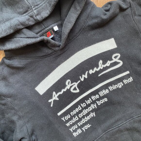 Andy Warhol Black Pullover Hoodie Small - Picture 2 of 3
